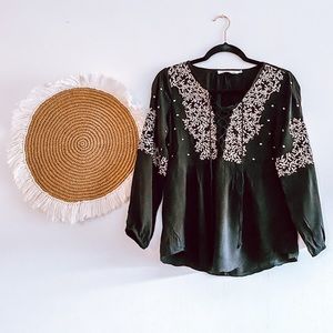 Solitaire Black Boho Top